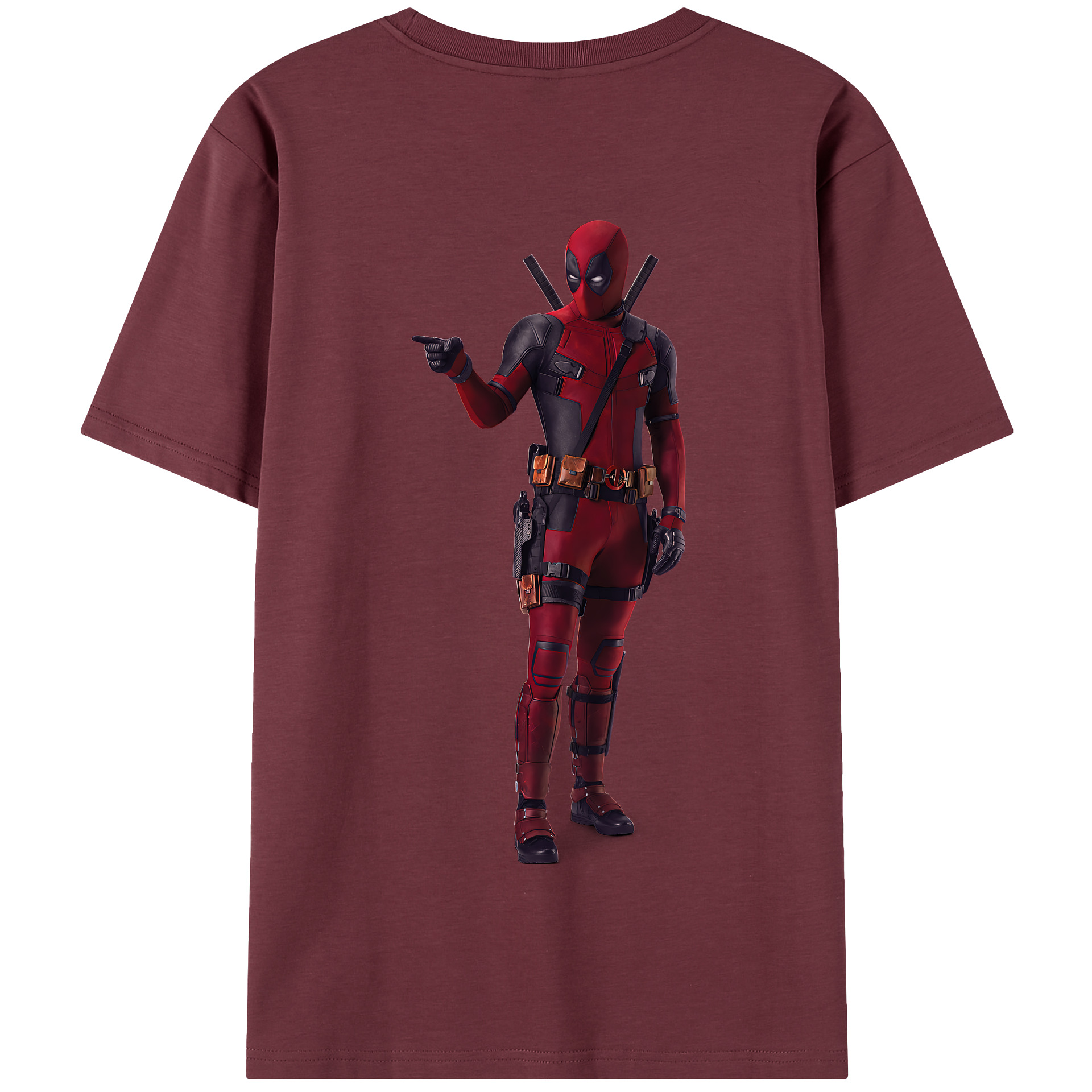 （画像用） Deadpool デッドプール 綿100％半袖Tシャツ（背面プリント）